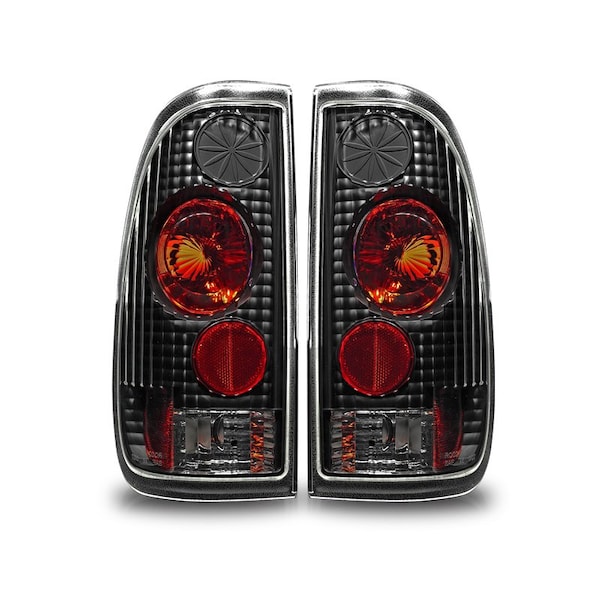 Winjet Ford F-150, F-250, F-350 Altezza Tail Lights For Various Editions - Black / Clear CTWJ-0016-BC - main